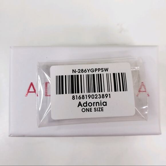 ADORNIA Yellow Gold Plated Sterling Silver Pearl Necklace NEW - Picture 7 of 7